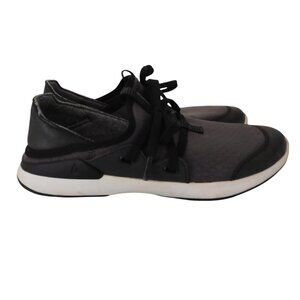 Olukai Women's Mikili Black Gray Slip on Sneakers Size 7.5 Flats